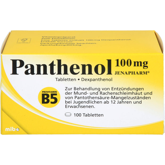 Panthenol 100 mg JENAPHARM Tabletten, 100 pc Tablettes