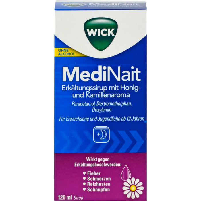 WICK MediNait ohne Alkohol Erkältungssirup, 120 ml Solution