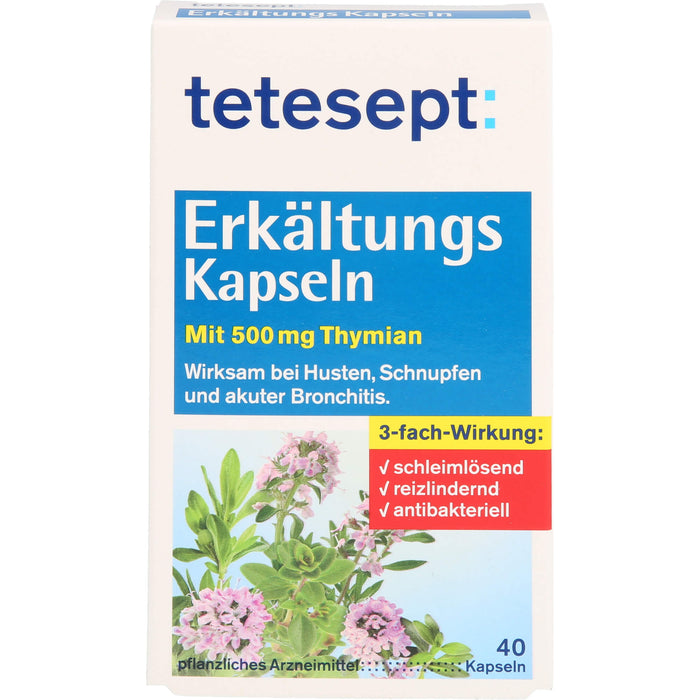 tetesept Erkältungskapseln schleimlösend, reizlindernd und antibakteriell, 40 pcs. Capsules