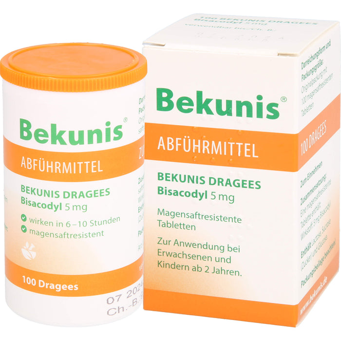 Bekunis Dragees Bisacodyl 5 mg Abführmittel, 100 St. Tabletten