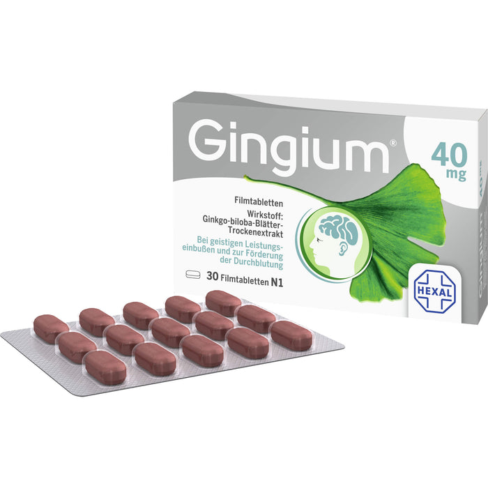 Gingium 40 mg Filmtabletten, 30 pc Tablettes