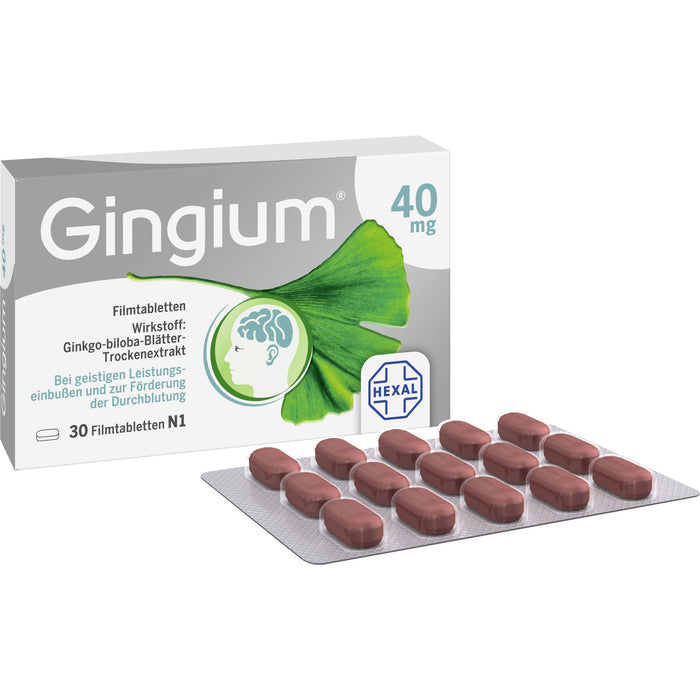 Gingium 40 mg Filmtabletten, 30 pcs. Tablets