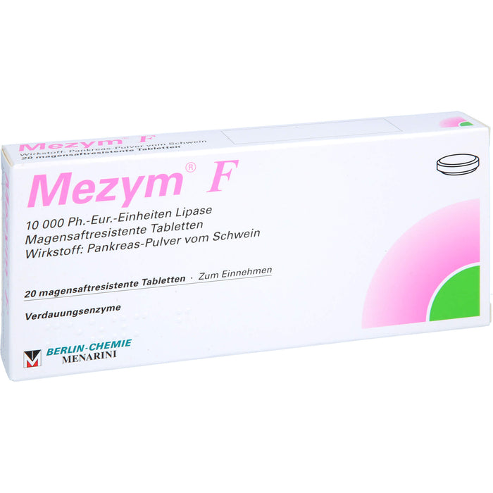 BERLIN-CHEMIE Mezym F Filmtabletten Verdauungsenzyme, 20 pc Tablettes