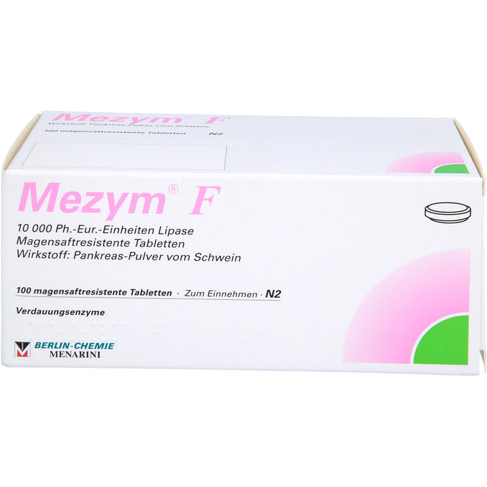 BERLIN-CHEMIE Mezym F Filmtabletten Verdauungsenzyme bei Verdauungsstörungen, 100 pc Tablettes