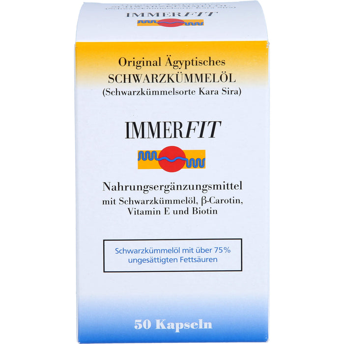 IMMERFIT Original Ägyptisches Schwarzkümmelöl Kapseln, 50 St. Kapseln