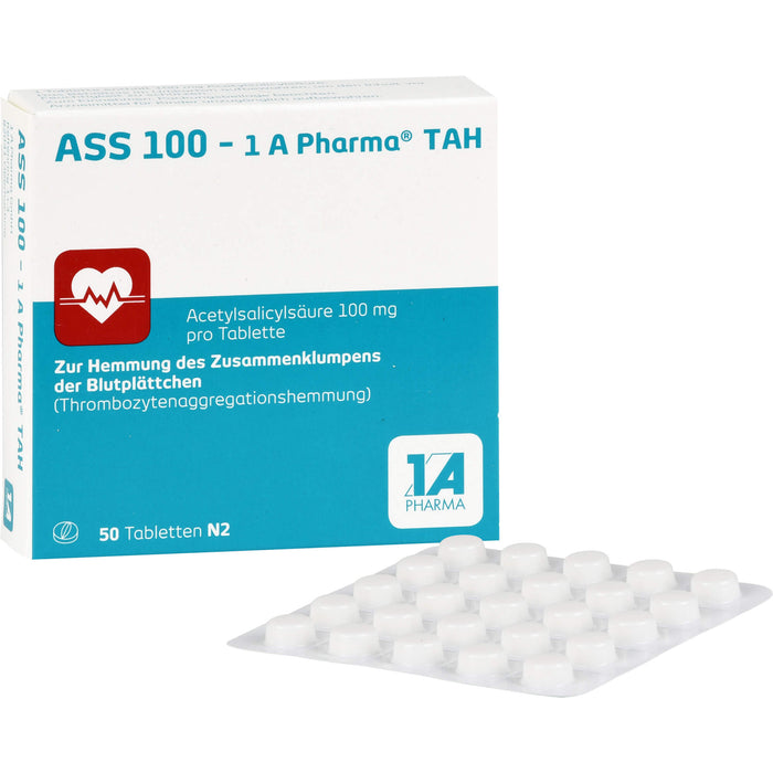 ASS 100 - 1 A Pharma TAH Tabletten, 50 pc Tablettes