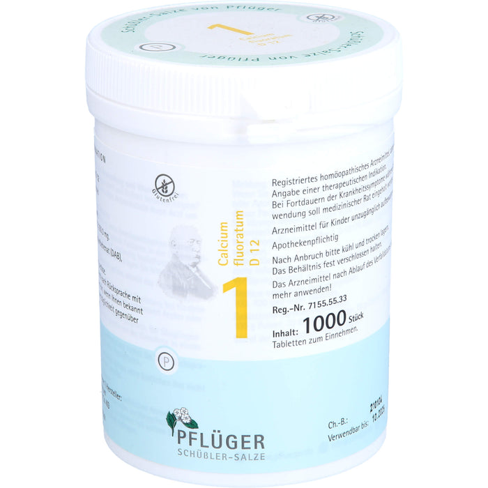 Pflüger Schüßler-Salz 1 Calcium fluoratum D12 Tabletten, 1000 pc Tablettes