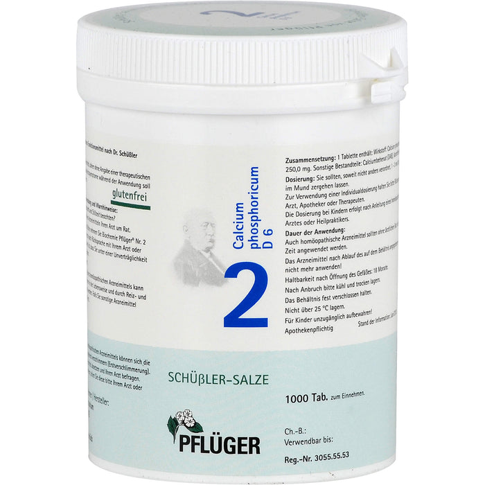 Biochemie Nr.2 Calcium phosphoricum D6 Pflüger Tbl., 1000 St TAB