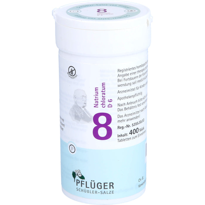 PFLÜGER Schüßler-Salze 8 Natrium chloratum D 6 Tabletten, 400 St. Tabletten