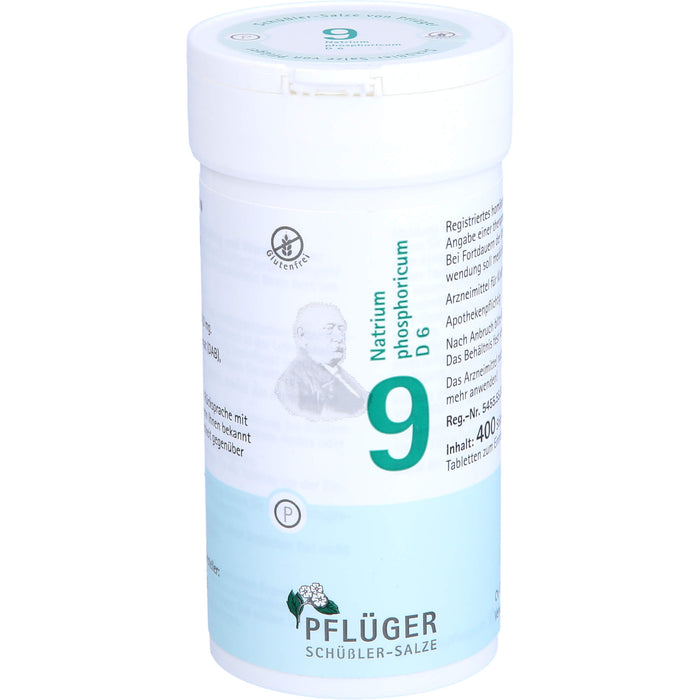 PFLÜGER Biochemie 9 Natrium phosphoricum D 6 Tabletten, 400 pc Tablettes