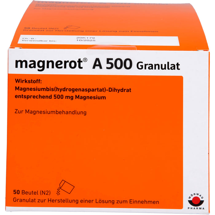 magnerot A 500 Granulat zur Magnesiumbehandlung, 50 pcs. Sachets