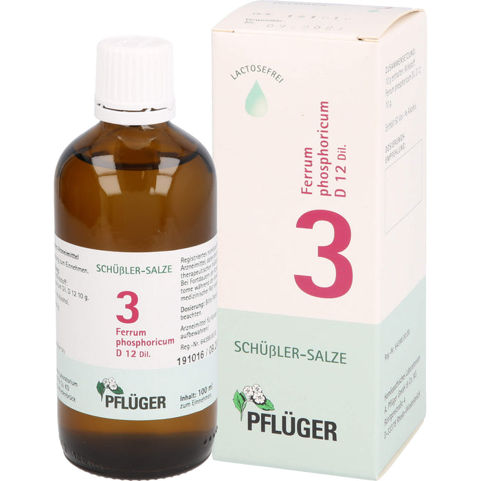 Biochemie Nr.3 Ferrum phosphoricum D12 Pflüger Dil., 100 ml TRO