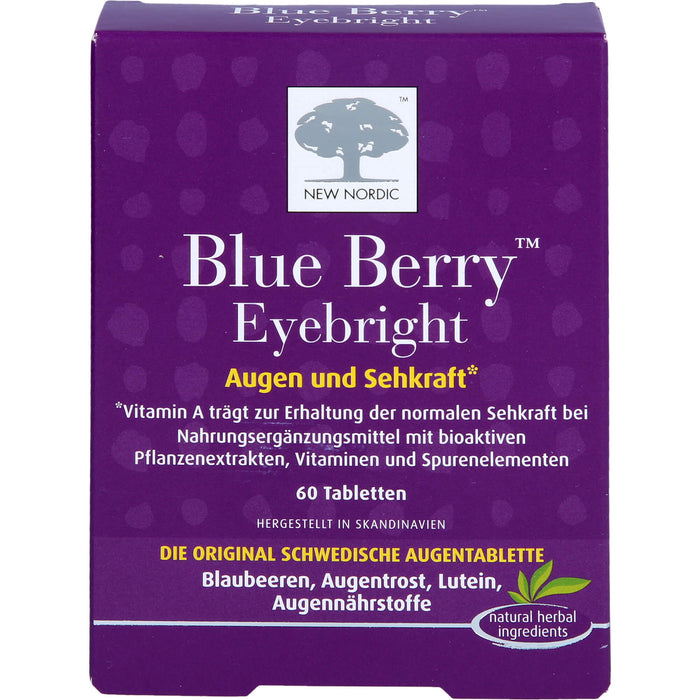 NEW NORDIC Blue Berry Eyebright Tabletten für die Sehkraft, 60 St. Tabletten