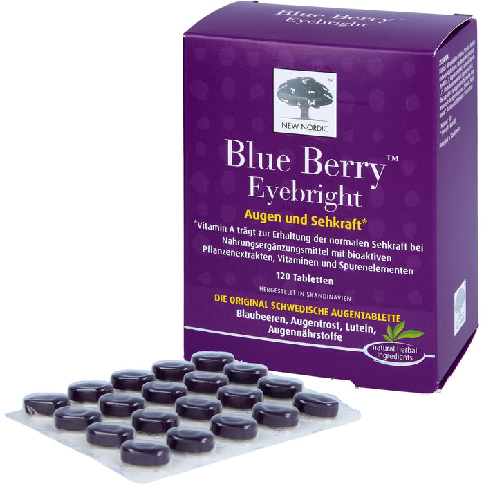 Blue Berry Eyebright Augen und Sehkraft Tabletten, 120 pcs. Tablets