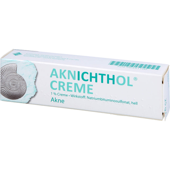 Aknichthol Creme 1% bei Akne, hautgetönt, 25 g Creme