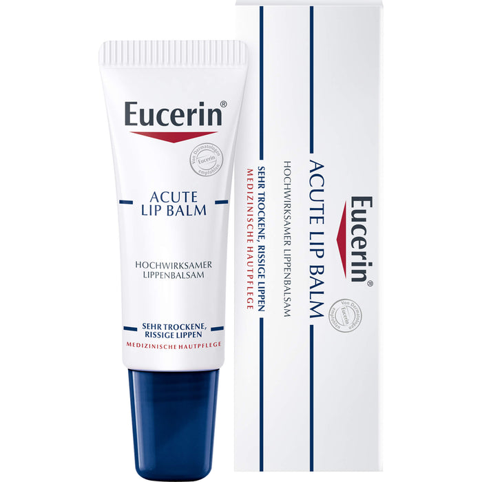 Eucerin Acute Lip Balm Hochwirksamer Balsam für sehr trockene Lippen, 10 ml Balsam