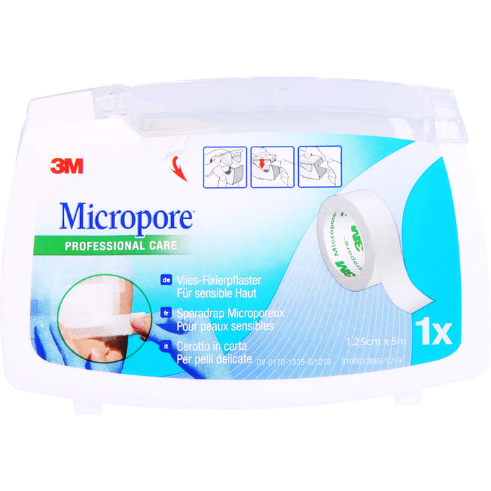 3M Micropore Hypoallergenes Vliespflaster 1,25 cm x 5 m, 1 pcs. Patch