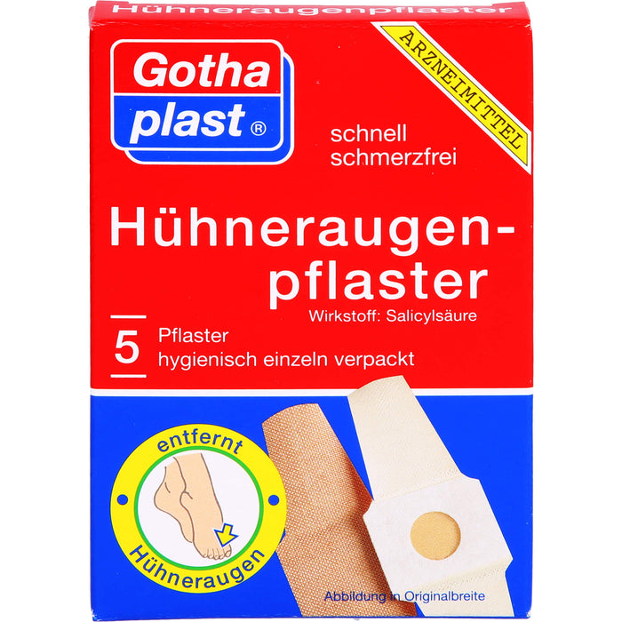 GothaPlast Hühneraugenpflaster 2 cm x 6 cm, 5 pc Pansement