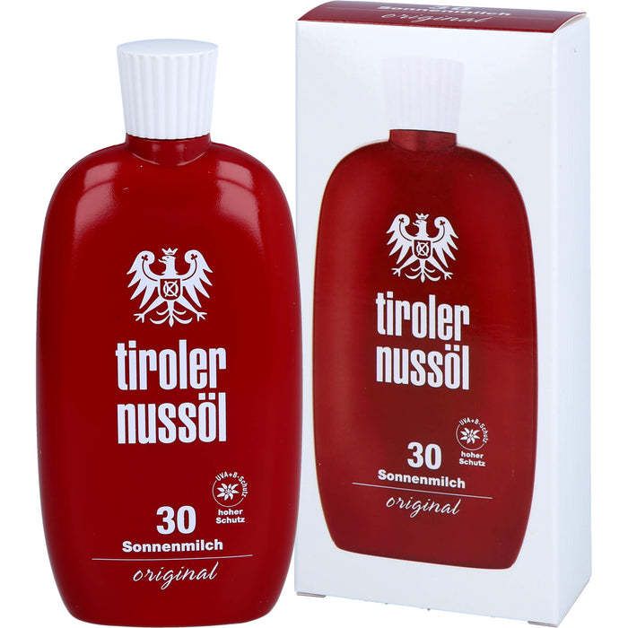 Tiroler Nussöl Original Sonnenmilch wasserfest LSF 30, 150 ml Creme