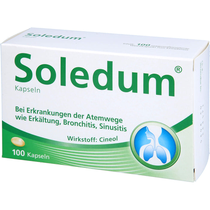 Soledum Kapseln bei Erkrankungen der Atemwege, 100 pc Capsules