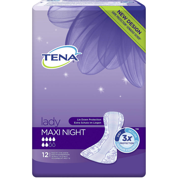 Tena Lady Maxi Night, 12 pcs. Insoles