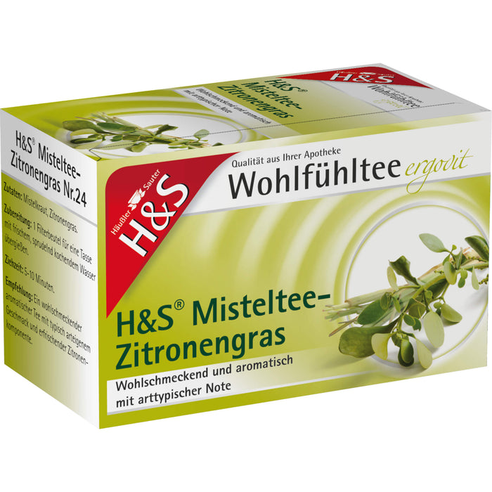 H&S Misteltee-Zitronengras Nr. 24 wohlschmeckend und aromatisch, 20 pcs. Filter bag