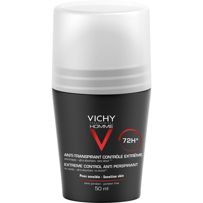 VICHY Homme Deodorant Antitranspirant 72h Roll-On, 50 ml Solution