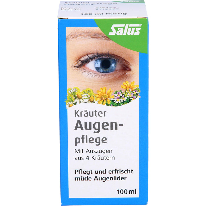 Salus Augenpflege mit 4 Kräuterauszügen pflegt und erfrischt müde Augenlider, 100 ml Solution