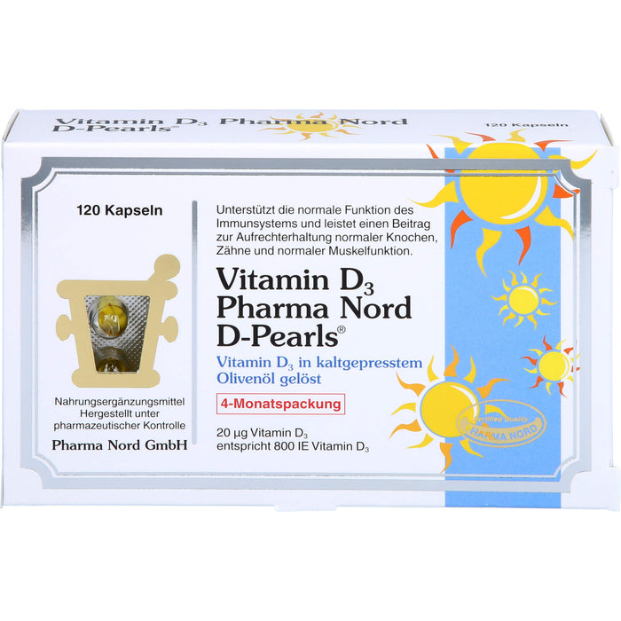 Vitamin D3 Pharma Nord D-Pearls Kapseln, 120 pcs. Capsules