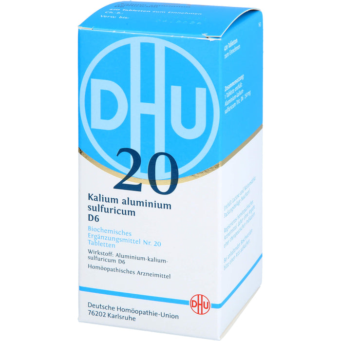 DHU Schüßler-Salz Nr. 20 Kalium aluminium sulfuricum D6 Tabletten, 420 pc Tablettes