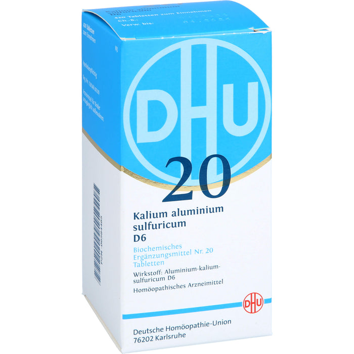 DHU Schüßler-Salz Nr. 20 Kalium aluminium sulfuricum D6 Tabletten, 420 St. Tabletten