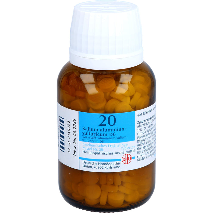 DHU Schüßler-Salz Nr. 20 Kalium aluminium sulfuricum D6 Tabletten, 420 pc Tablettes