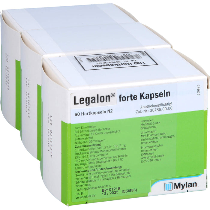 Legalon forte Emra Hartkapseln, 180 pcs. Capsules