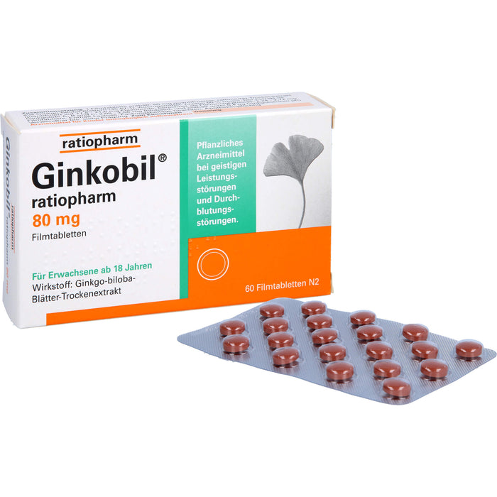 Ginkobil ratiopharm 80 mg Filmtabletten, 60 St FTA