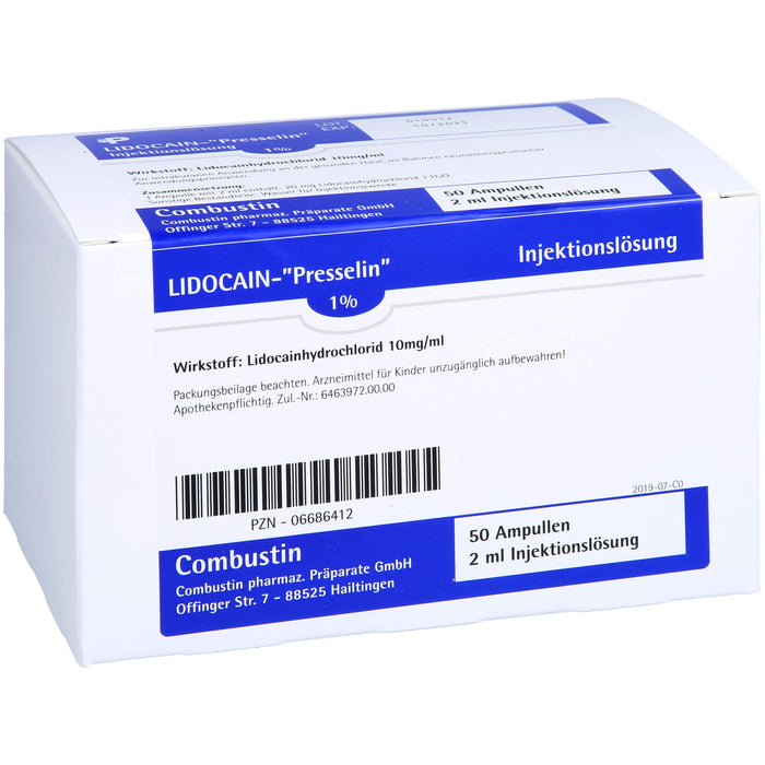 LIDOCAIN-Presselin 1 % Ampullen, 50 pc Ampoules