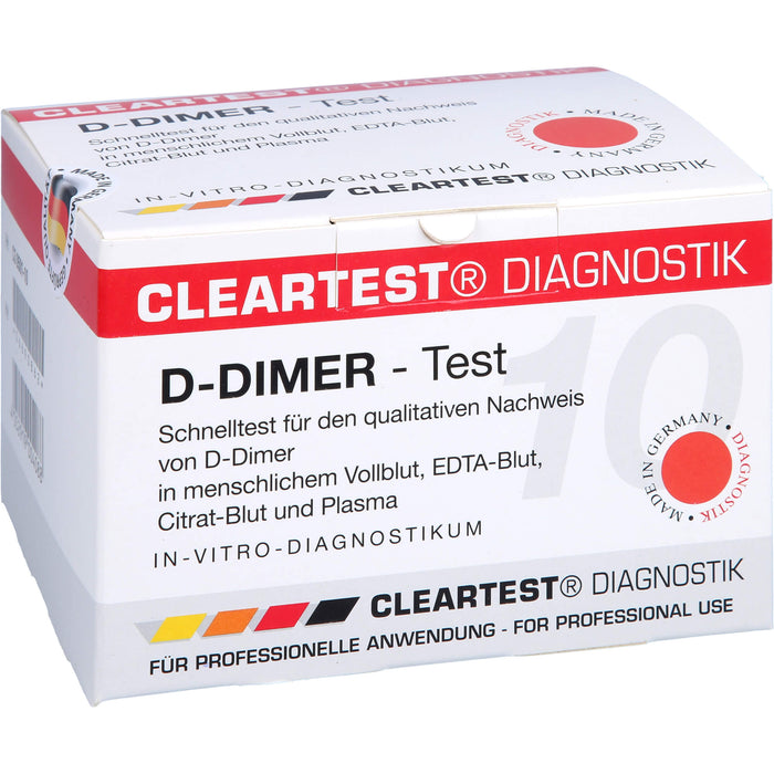 D Dimer Cleartest Vollblut TVT LE DIC, 10 St TES