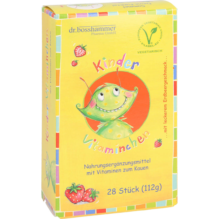 dr. bosshammer Kinder Vitaminchen mit leckerem Erdbeergeschmack, 28 St. Bonbons