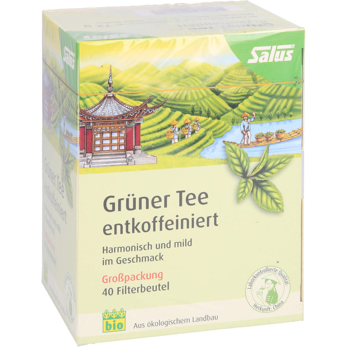 Salus Grüner Tee entkoffeiniert, 40 pc Thé