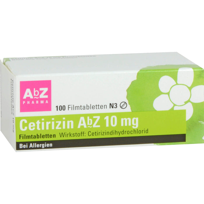 Cetirizin AbZ 10 mg Filmtabletten bei Allergien, 100 St. Tabletten