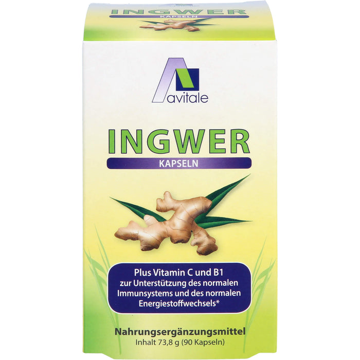 Avitale Ingwer Plus Vitamin C und B1 Kapseln, 90 pcs. Capsules