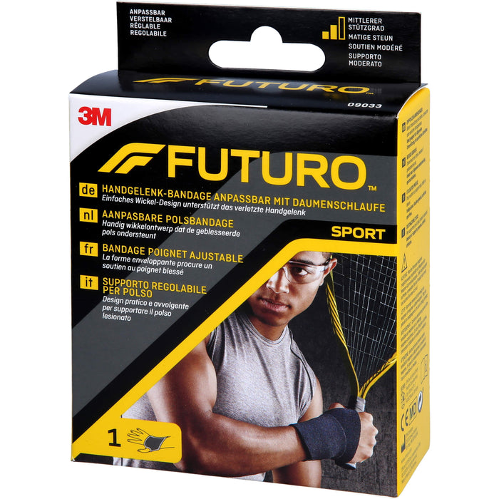 3M FUTURO SPORT Handgelenk-Bandage zur Entlastung schwacher oder schmerzender Handgelenke, 1 pc Bandage