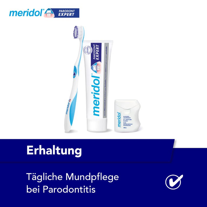 meridol med CHX 0,2% Antibakterielle Mundspülung mit Chlorhexidin zur Bekämpfung bakterieller Entzündungen in der Mundhöhle mit mildem Geschmack, 300 ml Lösung