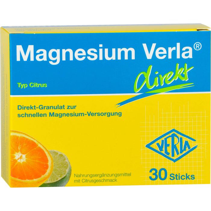 Magnesium Verla direkt Typ Citrus Sticks, 30 pc Sachets