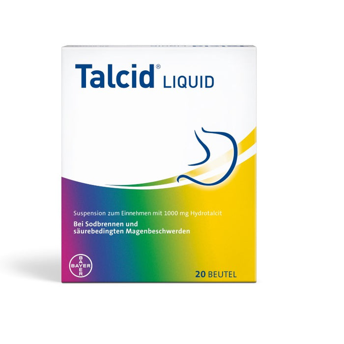 Talcid Liquid Beutel bei Sodbrennen und säurebedingten Magenbeschwerden, 20 pcs. Sachets