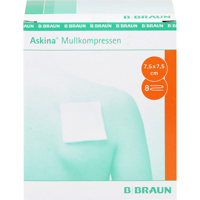 ASKINA MULLKOMPRESSEN 7,5X7,5CM steril, 25X2 St KOM