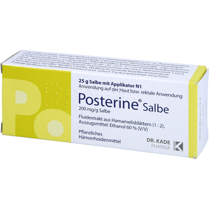 Posterine pflanzliches Hämorrhoidenmittel Salbe mit Applikator N1, 25 g Onguent