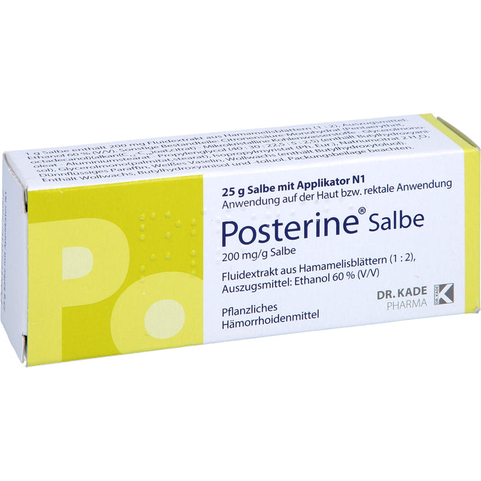 Posterine pflanzliches Hämorrhoidenmittel Salbe mit Applikator N1, 25 g Onguent