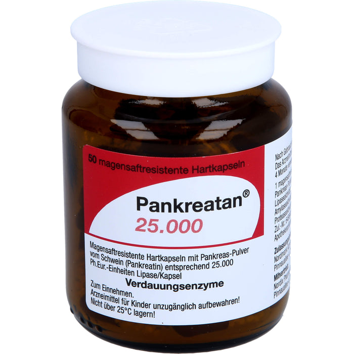 Nordmark Pankreatan 25.000 Hartkapseln Verdauungsenzyme, 50 pcs. Capsules