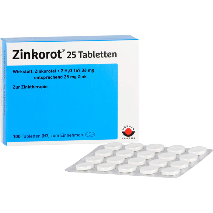 Zinkorot 25 Tabletten, 100 St. Tabletten