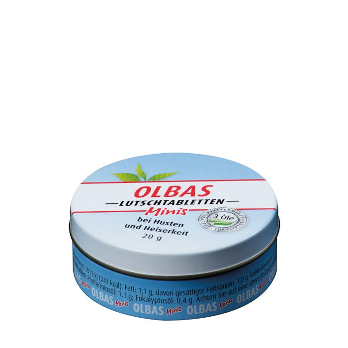 OLBAS Minis Lutschtabletten zuckerfrei bei Husten und Heiserkeit, 20 g Tabletten